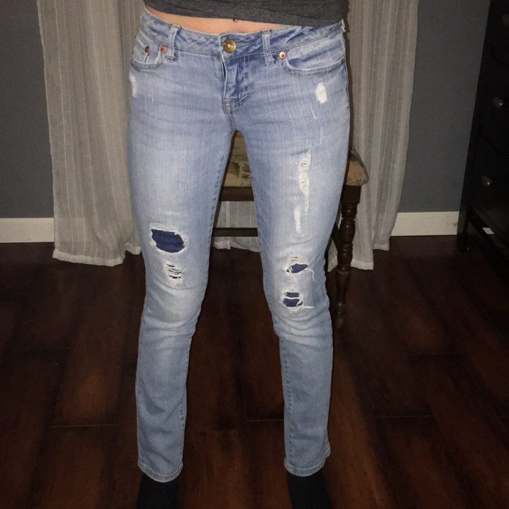 Aero ripped skinny jeans